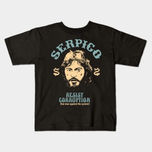 Serpico - Defying Corruption - Vintage Al Pacino T-Shirt Design Kids T-Shirt